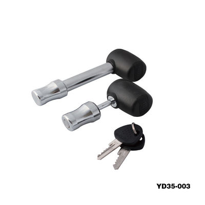 Trailer Coupler Lock: Multi-Dia, Chrome Anti-Corrosion, 2 Keys for Camping/RV/Cargo